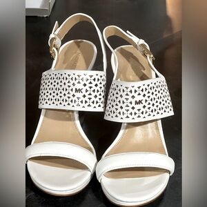 Michael Kors white wedge sandals - Size 10 **Never Worn**
